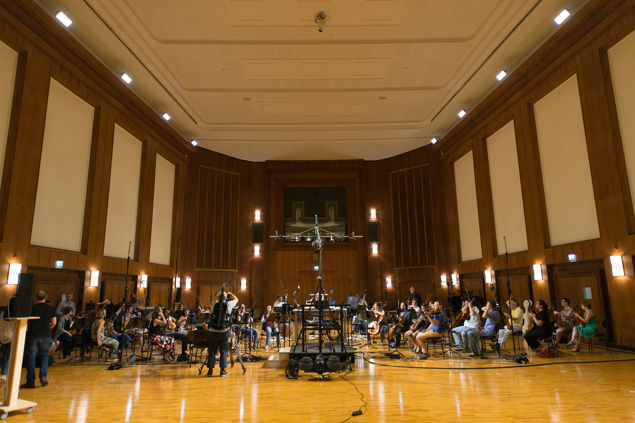 orchestra recording session at the Synchron stage in Vienna